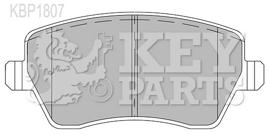 KEY PARTS Комплект тормозных колодок, дисковый тормоз KBP1807